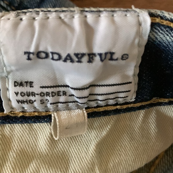 Todayful Japan Vintage Distressed Denim Light Wash Zip 5 Pocket - Picture 14 of 16